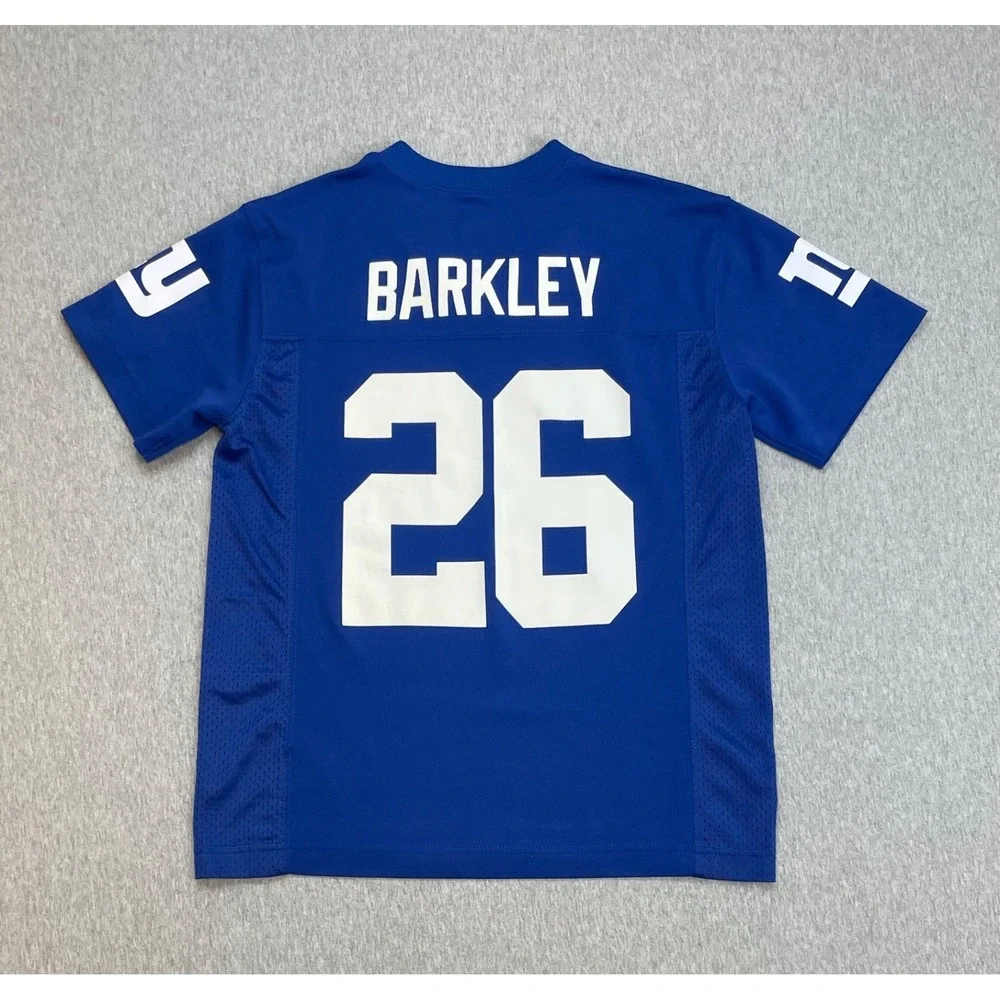 NY Giants NFL Team Jersey Boys Medium (10/12) Blue #26 Barkley Team Apparel
